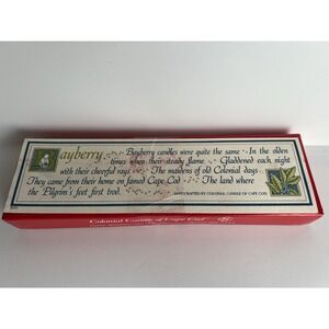 BAYBERRY CANDLES TWO 10" Tapers Hand Dipped COLONIAL CANDLE CAPE COD USA Vintage